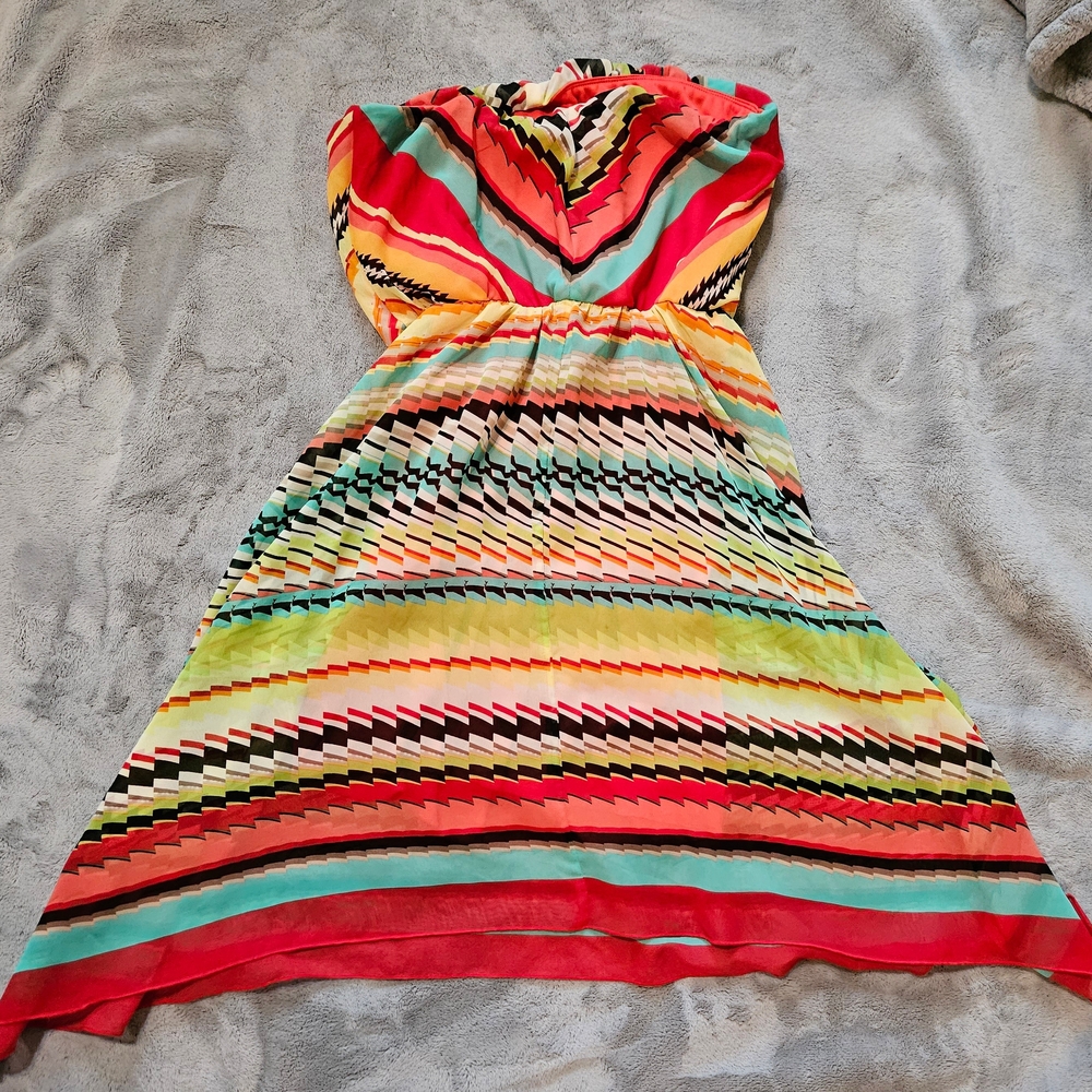 Ruby Rox Strapless Multi Color Dress - Picture 3 of 5